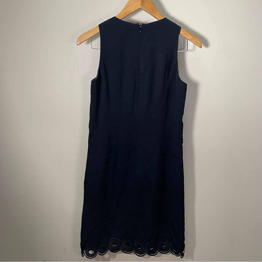 Shoshanna Black Double Circle Embroidered Sleeveless Dress Size 4 - Picture 5 of 7